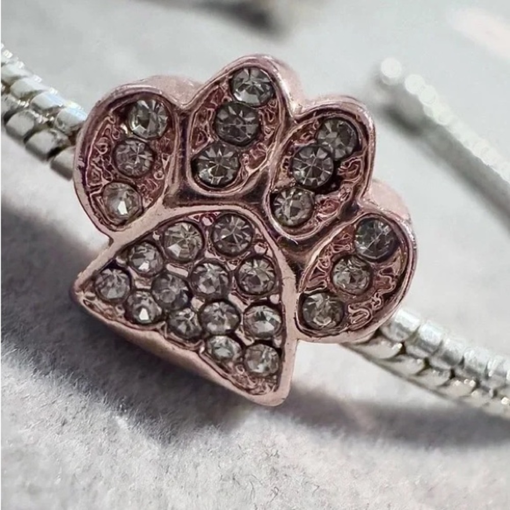 Gold Puppy Paw Charm fits PANDORA